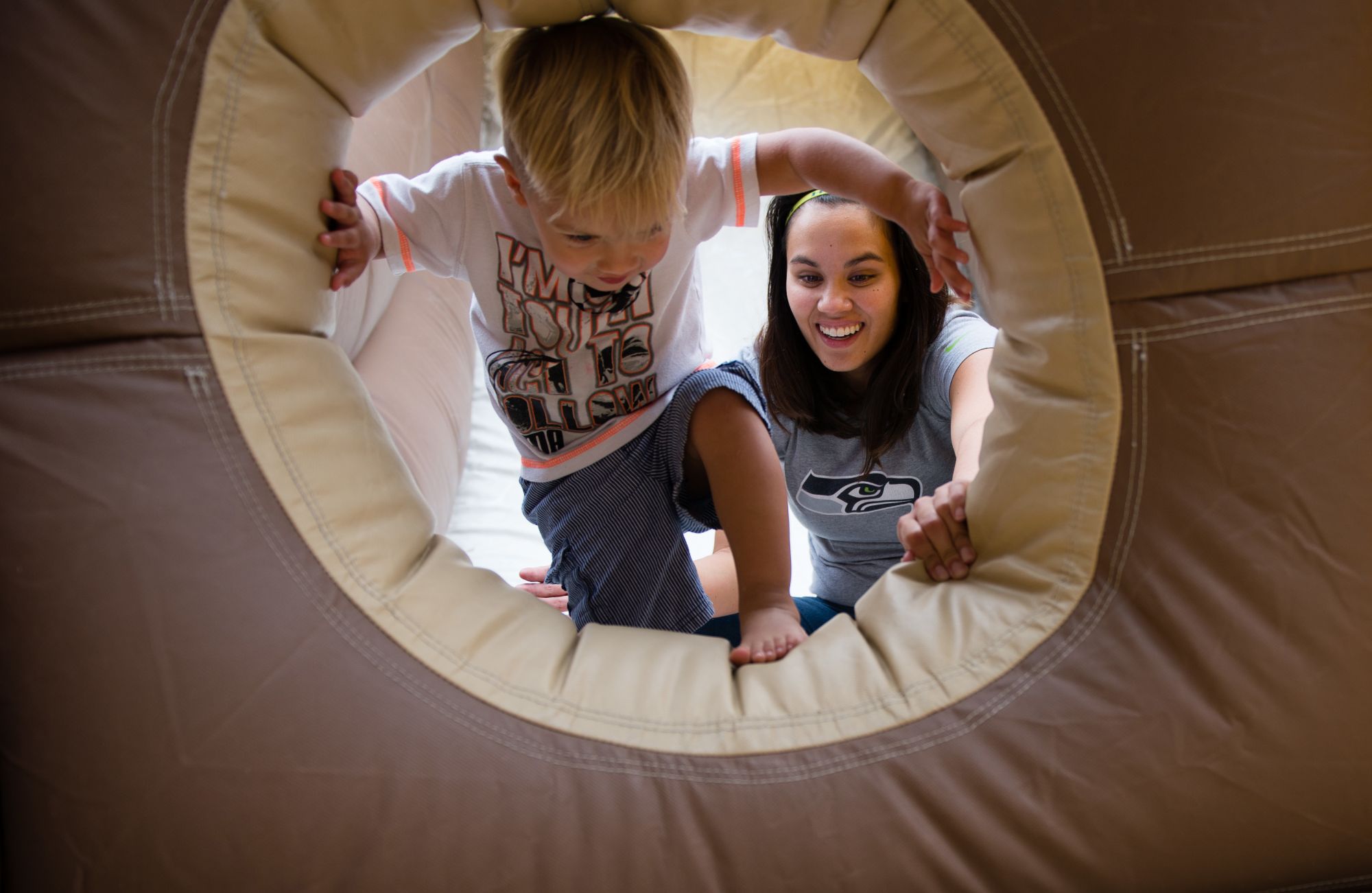 child playing at childcare 